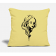 Beautiful Girl Washed Yellow Pillow